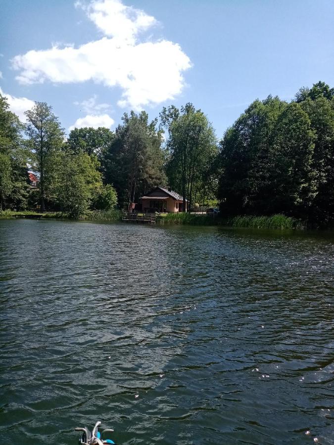 Urokliwy Domek Nad Brzegiem Jeziora Lubiatow  Luaran gambar